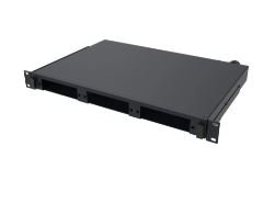 PAINEL DE TERMINACAO PARA FIBRA OPTICA 1U 19 DESC PRETO