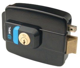 Fechadura Eltrica C90 Dupla C/ Boto Cinza - HDL
