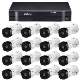 Kit Intelbras 16 C�meras HD 720p VHL 1120 B + DVR 1116 Intelbras + Acess�rios