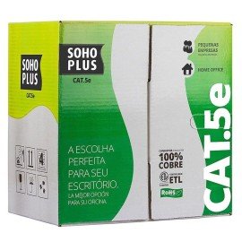 Cabo de Rede Lan Furukawa Soho Plus, Azul, 305m, CMX, CAT 5E, Lan UTP, 4 Par Tranado, 100% Cobre, 24AWG