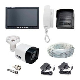 Kit Porteiro Eletrnico Interfone Com Cmera Infravermelho e Monitor Tela LCD 7"