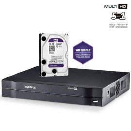 DVR Intelbras Multi HD MHDX 1108 Gravador 8 Canais Full HD 1080P Com HD 1TB Western Digital WD Purple