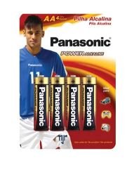 PILHA ALCALINA PEQUENA AA C/04 - PANASONIC