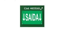 PLACA DE SINALIZAO NEW SLIM BR-VD SAIDA SETA BAIXO - INTELBRAS